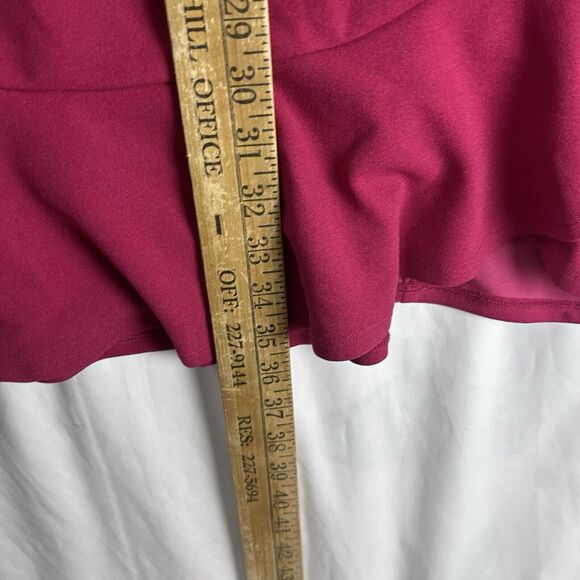 Fortune + Ivy  Dress Ruffle Front and Bottom Size XL Raspberry violet Sleeveles - Picture 2 of 8